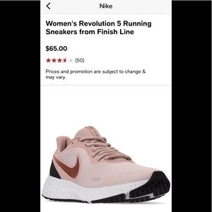 Nike Revolution 5 Running Sneakers - Barely Rose/Metallic Red Bronze (Rose Gold)